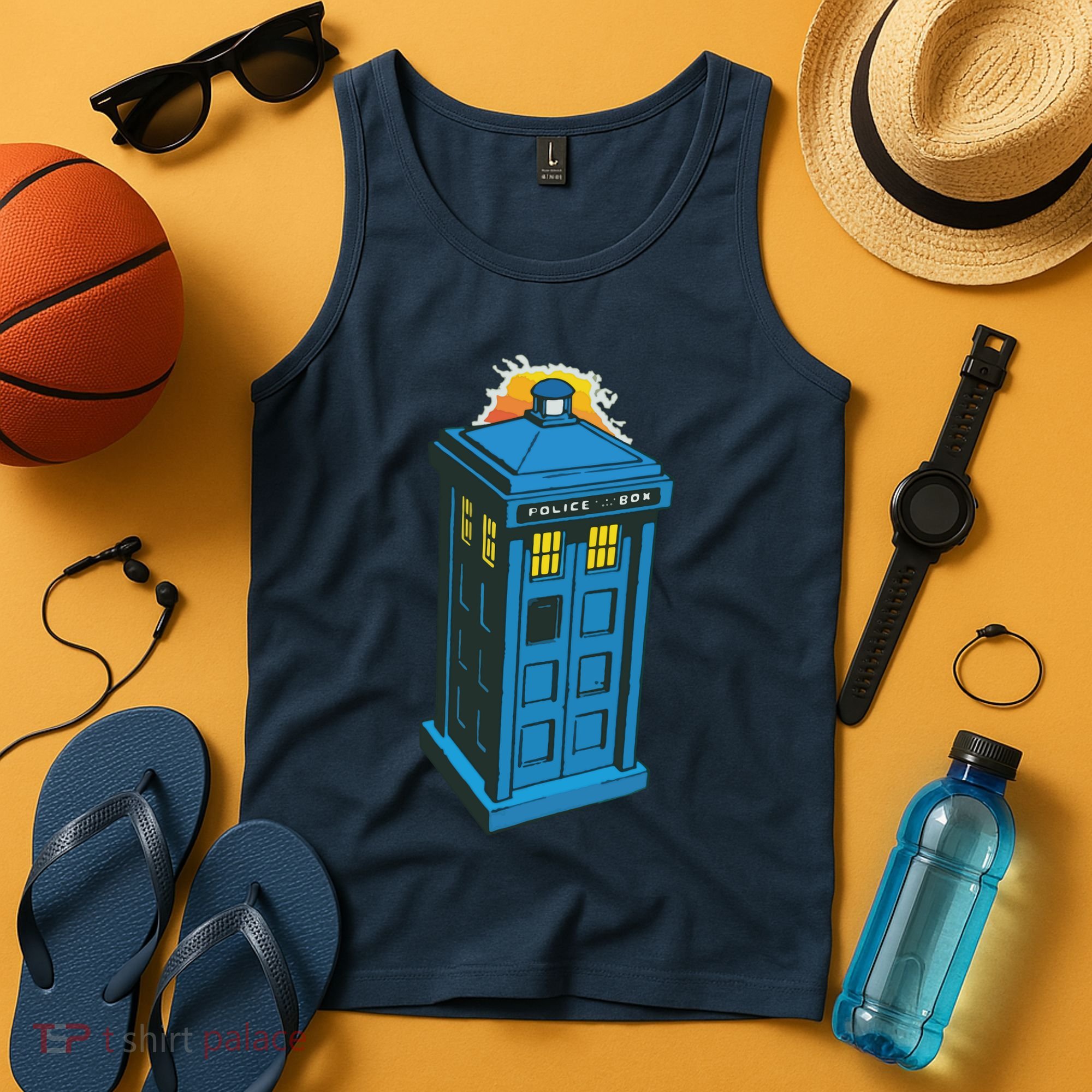 Tardis Comic Tank Top