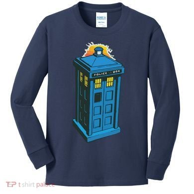 Tardis Comic Kids Long Sleeve Shirt