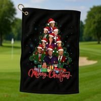 Trump Christmas Tree Dream Team Daddys Home 45 47 Golf Towel thumb 1