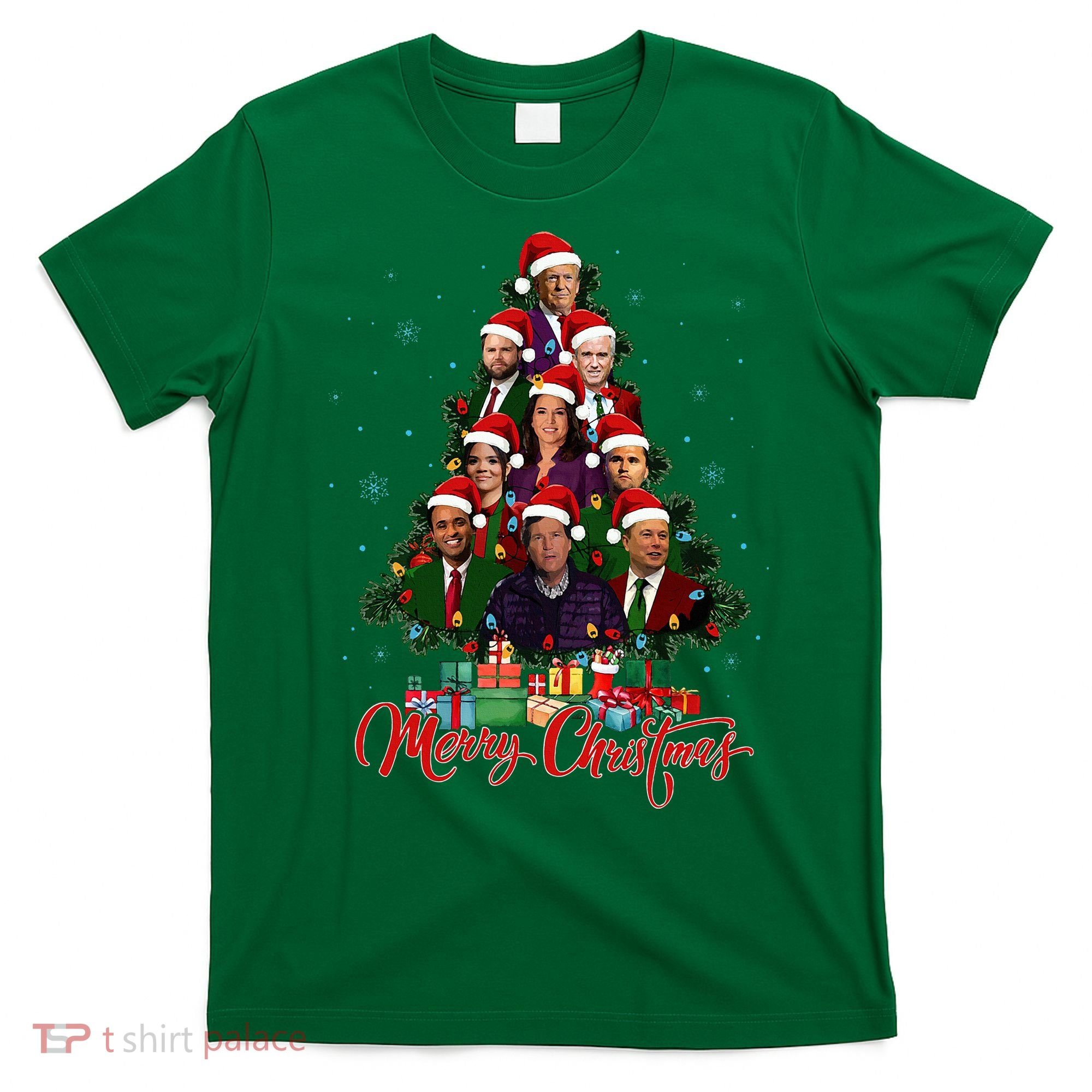 Trump Christmas Tree Dream Team Daddys Home 45 47 T-Shirt