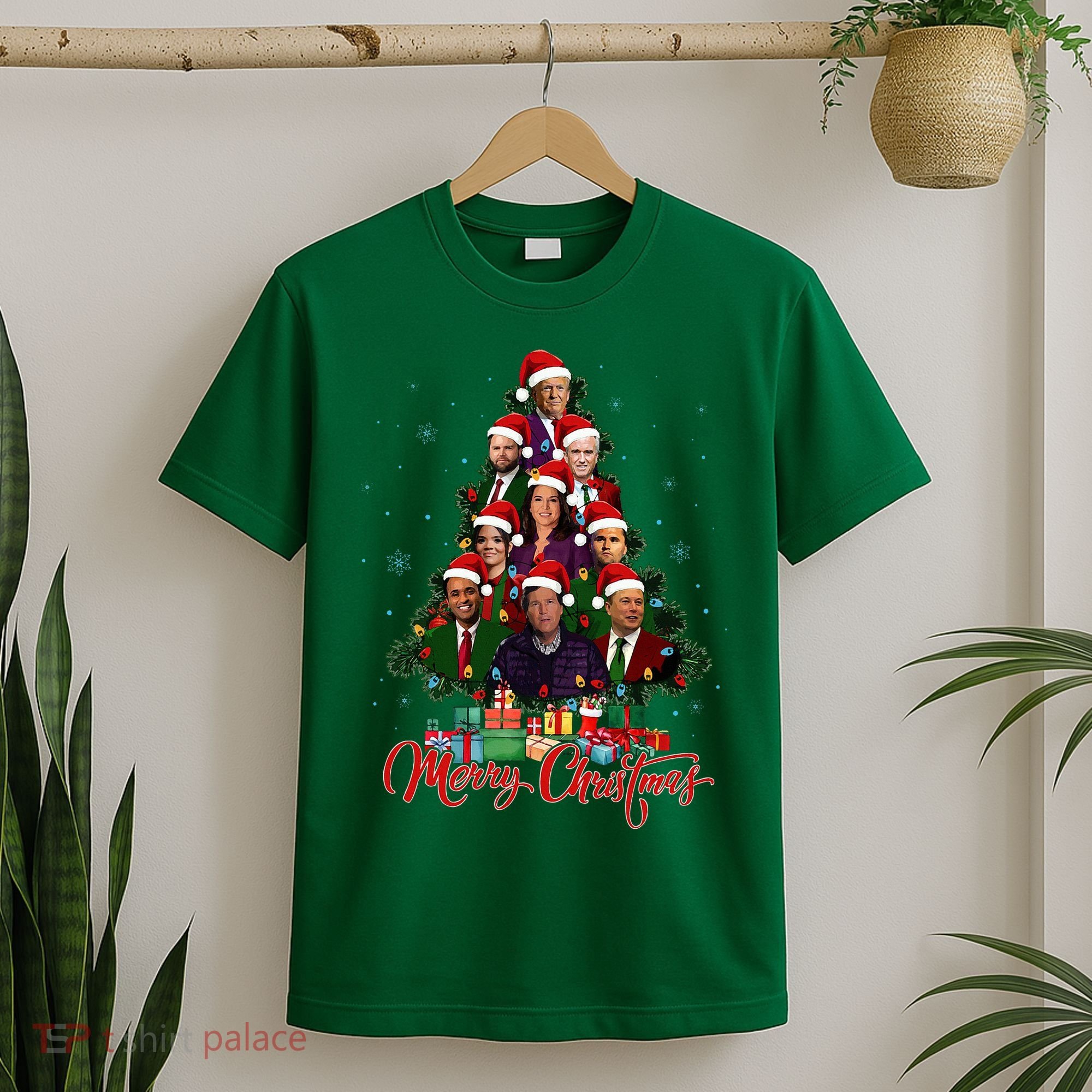 Trump Christmas Tree Dream Team Daddys Home 45 47 T-Shirt