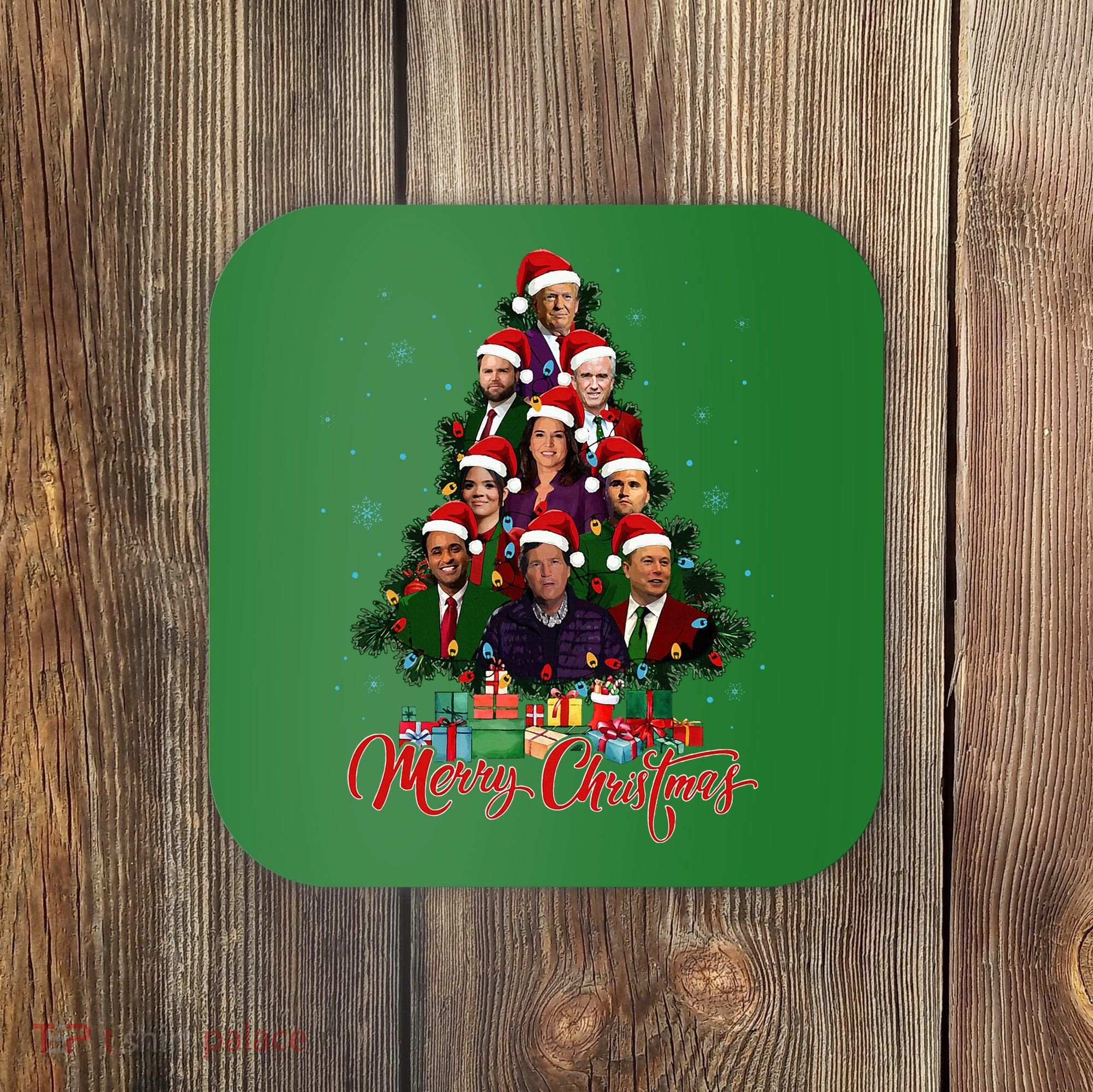 Trump Christmas Tree Dream Team Daddys Home 45 47 Coaster