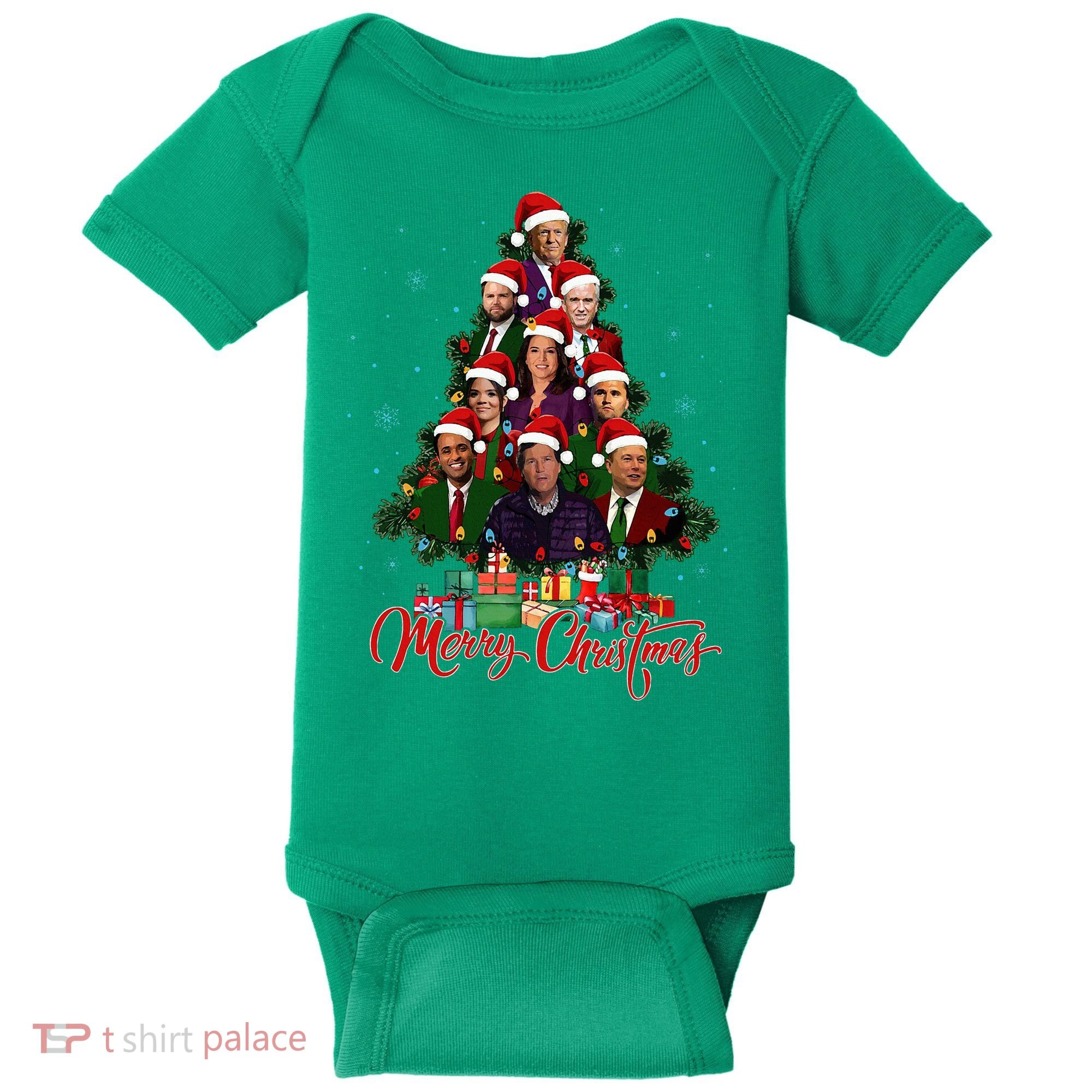 Trump Christmas Tree Dream Team Daddys Home 45 47 Baby Bodysuit
