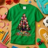 Trump Christmas Tree Dream Team Daddys Home 45 47 Kids T-Shirt thumb 3