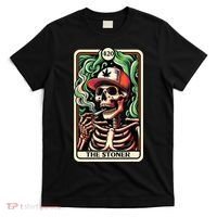 Tarot Card The Stoner Weed Lover Skeleton Cannabis 420 T-Shirt thumb 0