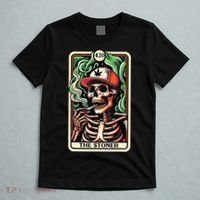 Tarot Card The Stoner Weed Lover Skeleton Cannabis 420 T-Shirt thumb 5