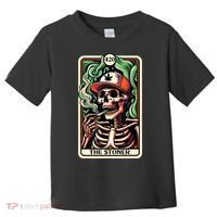 Tarot Card The Stoner Weed Lover Skeleton Cannabis 420 Toddler T-Shirt thumb 0