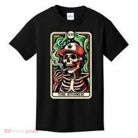 Tarot Card The Stoner Weed Lover Skeleton Cannabis 420 Kids T-Shirt thumb 0
