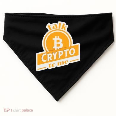 Talk Crypto To Me Bitcoin USA-Made Doggie Bandana