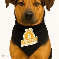 Talk Crypto To Me Bitcoin USA-Made Doggie Bandana thumb 1