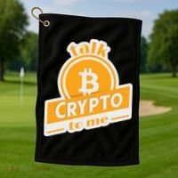 Talk Crypto To Me Bitcoin Golf Towel thumb 1