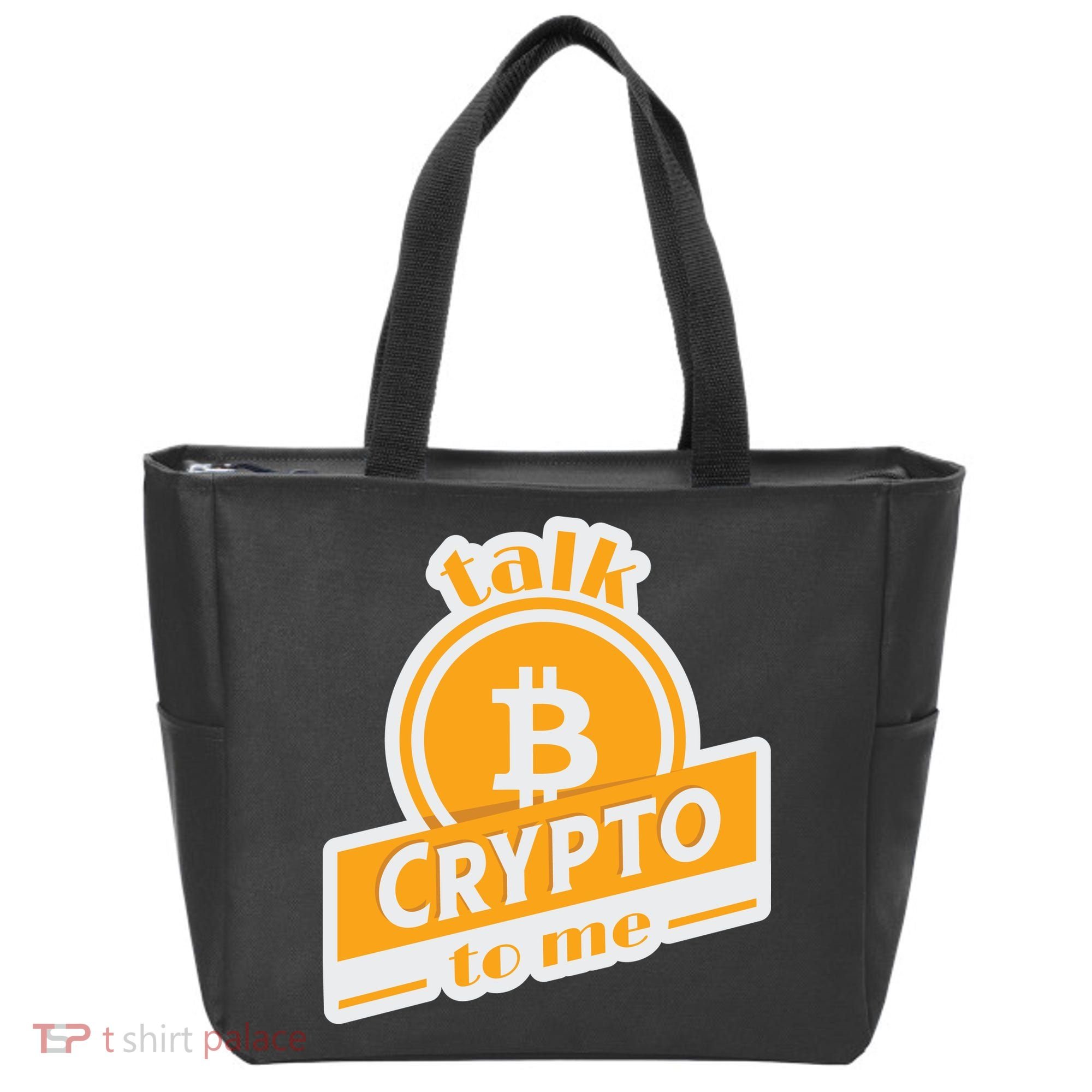 Talk Crypto To Me Bitcoin Tote Bag