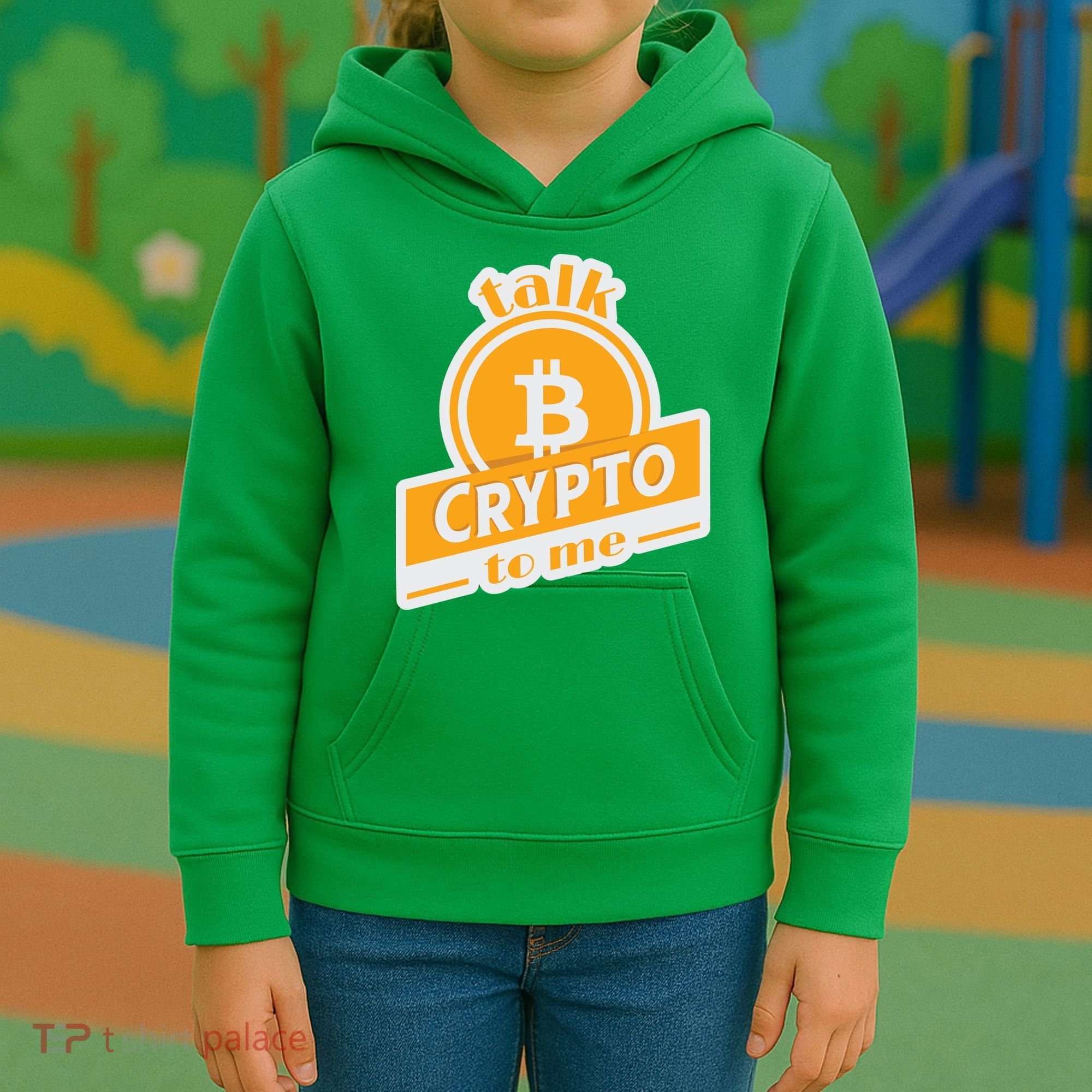 Talk Crypto To Me Bitcoin Kids Hoodie