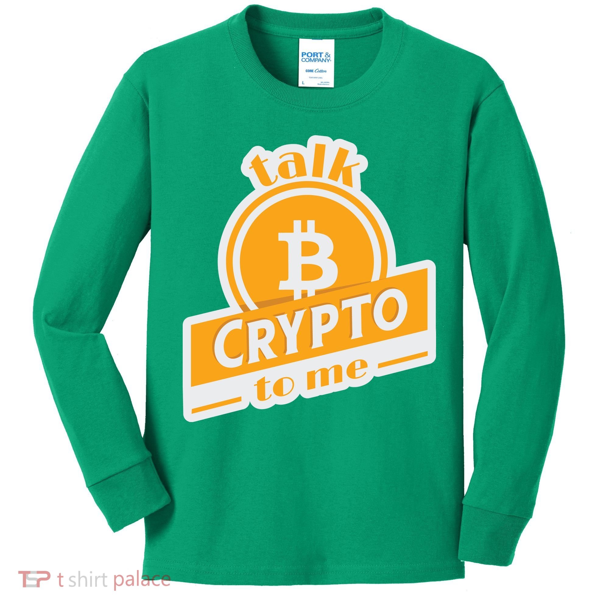 Talk Crypto To Me Bitcoin Kids Long Sleeve Shirt