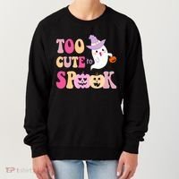 Too Cute To Spook Halloween Groovy Ghost Women's Sweatshirt thumb 0