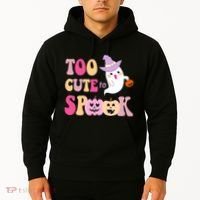 Too Cute To Spook Halloween Groovy Ghost Hoodie thumb 2