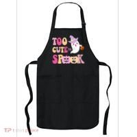 Too Cute To Spook Halloween Groovy Ghost Apron thumb 0