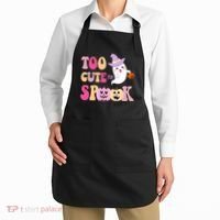 Too Cute To Spook Halloween Groovy Ghost Apron thumb 2