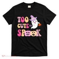 Too Cute To Spook Halloween Groovy Ghost T-Shirt thumb 0