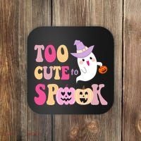 Too Cute To Spook Halloween Groovy Ghost Coaster thumb 0