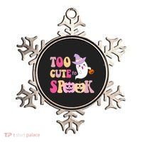 Too Cute To Spook Halloween Groovy Ghost Ornament thumb 0