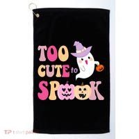 Too Cute To Spook Halloween Groovy Ghost Golf Towel thumb 0