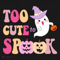 Too Cute To Spook Halloween Groovy Ghost Visor thumb 3