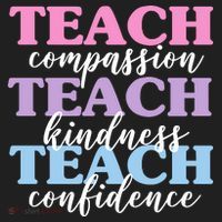 Teach Compassion Teach Kindness Teach Confidence Golf Towel thumb 3