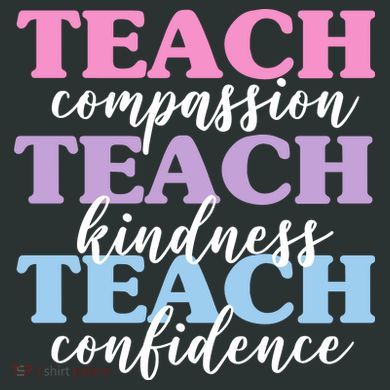 Teach Compassion Teach Kindness Teach Confidence Kids Sweatshirt