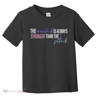Thyroid Cancer The Comeback Is Always Stronger Than The Setback Toddler T-Shirt