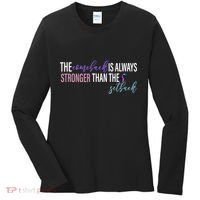 Thyroid Cancer The Comeback Is Always Stronger Than The Setback Women's Long Sleeve Shirt thumb 0