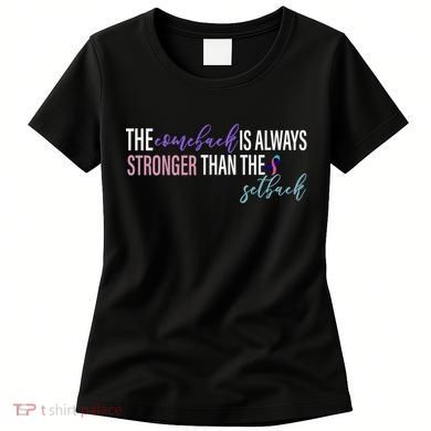 Thyroid Cancer The Comeback Is Always Stronger Than The Setback Women's T-Shirt