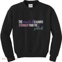 Thyroid Cancer The Comeback Is Always Stronger Than The Setback Kids Sweatshirt thumb 0