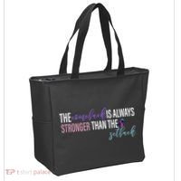 Thyroid Cancer The Comeback Is Always Stronger Than The Setback Tote Bag thumb 2