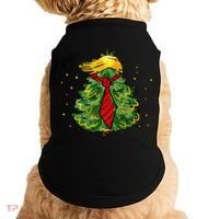 Trump Christmas Usa Funny Trump Hair Tree Doggie Tank thumb 0