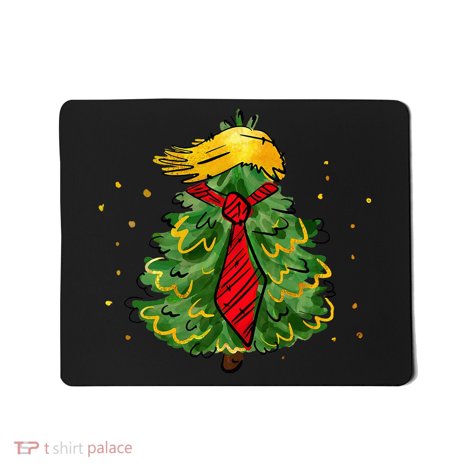 Trump Christmas Usa Funny Trump Hair Tree Mousepad