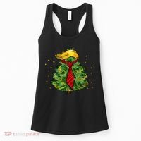 Trump Christmas Usa Funny Trump Hair Tree Women's Tank Top thumb 0
