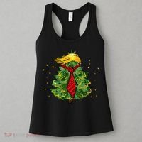 Trump Christmas Usa Funny Trump Hair Tree Women's Tank Top thumb 3