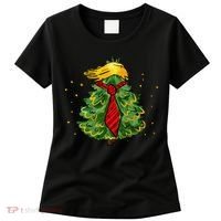 Trump Christmas Usa Funny Trump Hair Tree Women's T-Shirt thumb 0