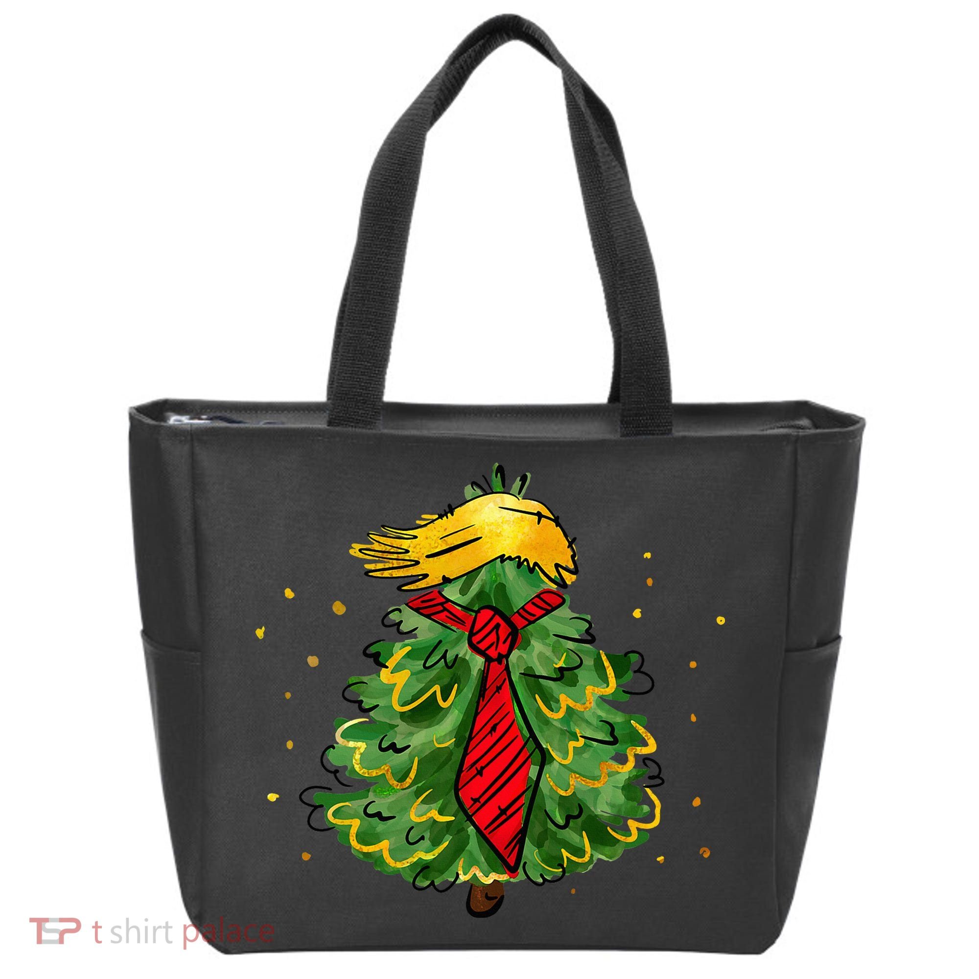 Trump Christmas Usa Funny Trump Hair Tree Tote Bag
