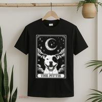 Tarot Card Vintage Crescent Moon Pit Bull Dog Pittie Mom T-Shirt thumb 2