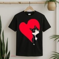 Tuxedo Cat Valentine Heart For Kitten And Animal Lovers TShirt T-Shirt thumb 2