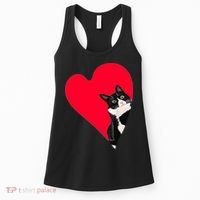 Tuxedo Cat Valentine Heart For Kitten And Animal Lovers TShirt Women's Tank Top thumb 0