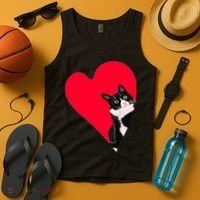 Tuxedo Cat Valentine Heart For Kitten And Animal Lovers TShirt Tank Top thumb 4