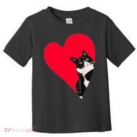 Tuxedo Cat Valentine Heart For Kitten And Animal Lovers TShirt Toddler T-Shirt thumb 0