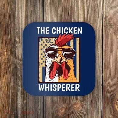 The Chicken Whisperer Farmer Chicken Coaster