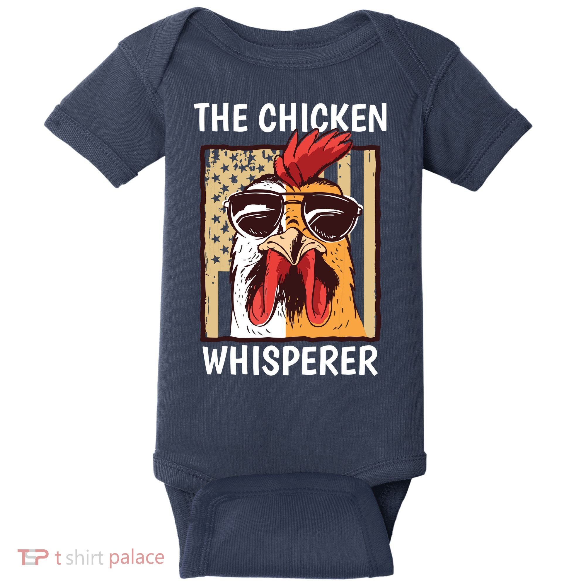 The Chicken Whisperer Farmer Chicken Baby Bodysuit