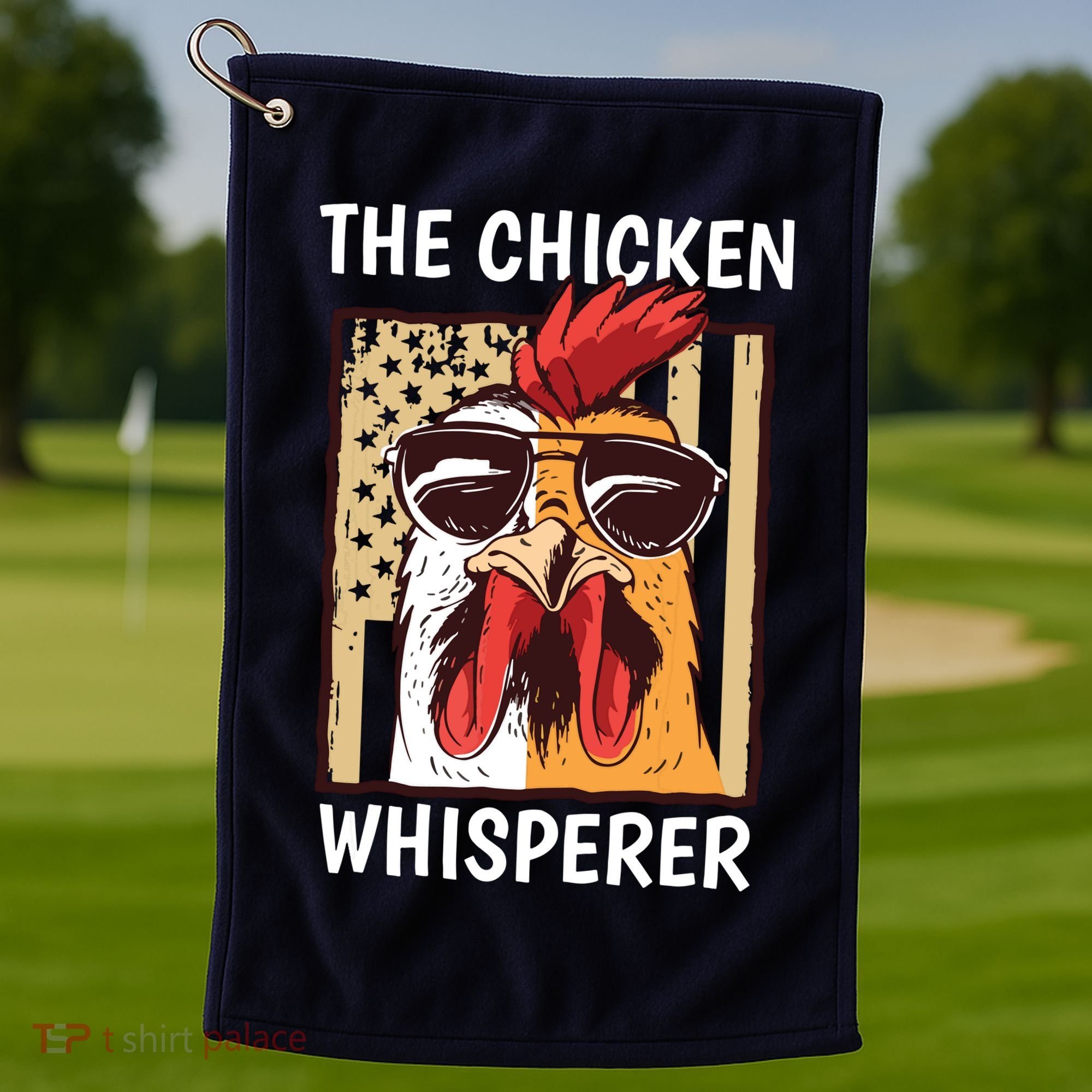 The Chicken Whisperer Farmer Chicken Golf Towel