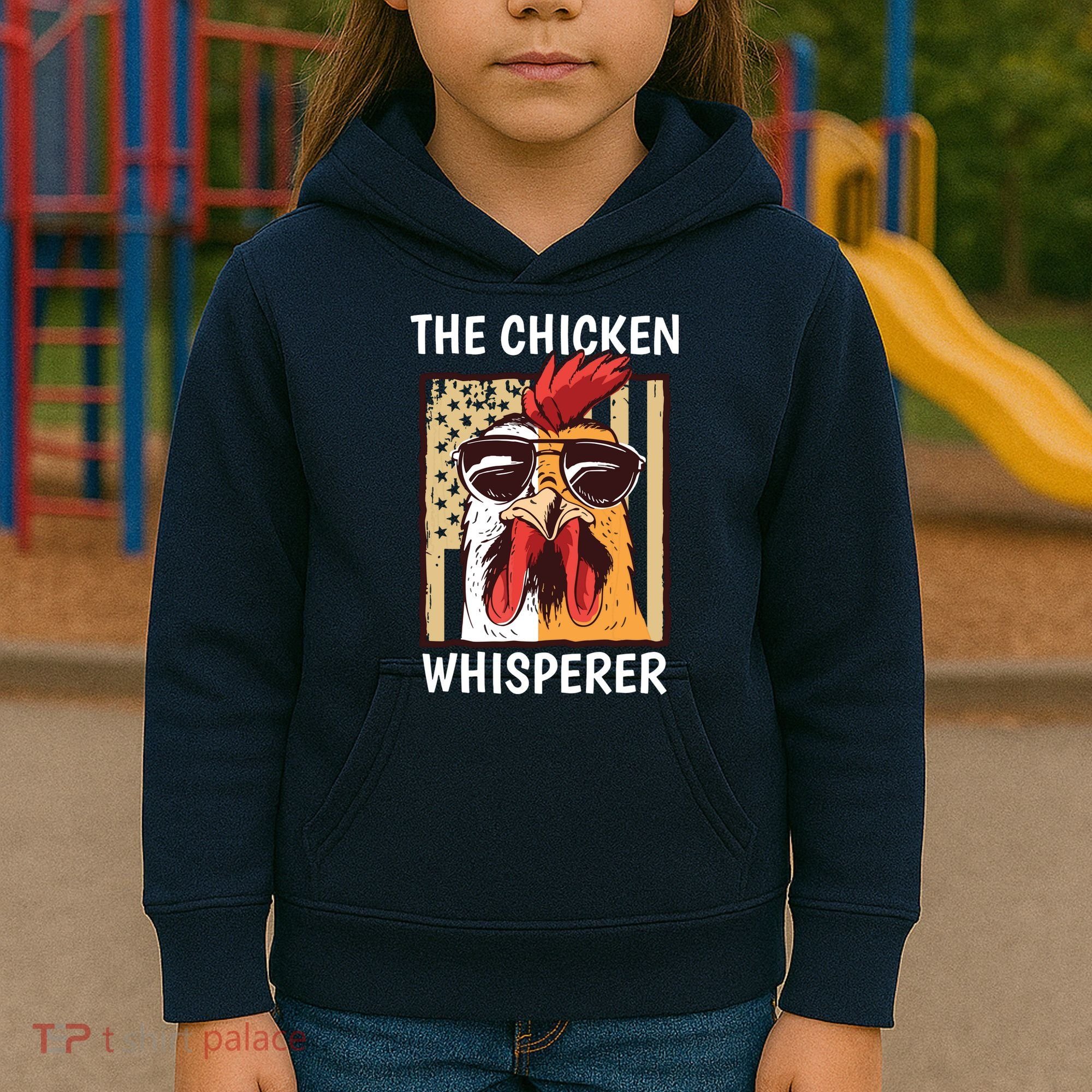 The Chicken Whisperer Farmer Chicken Kids Hoodie