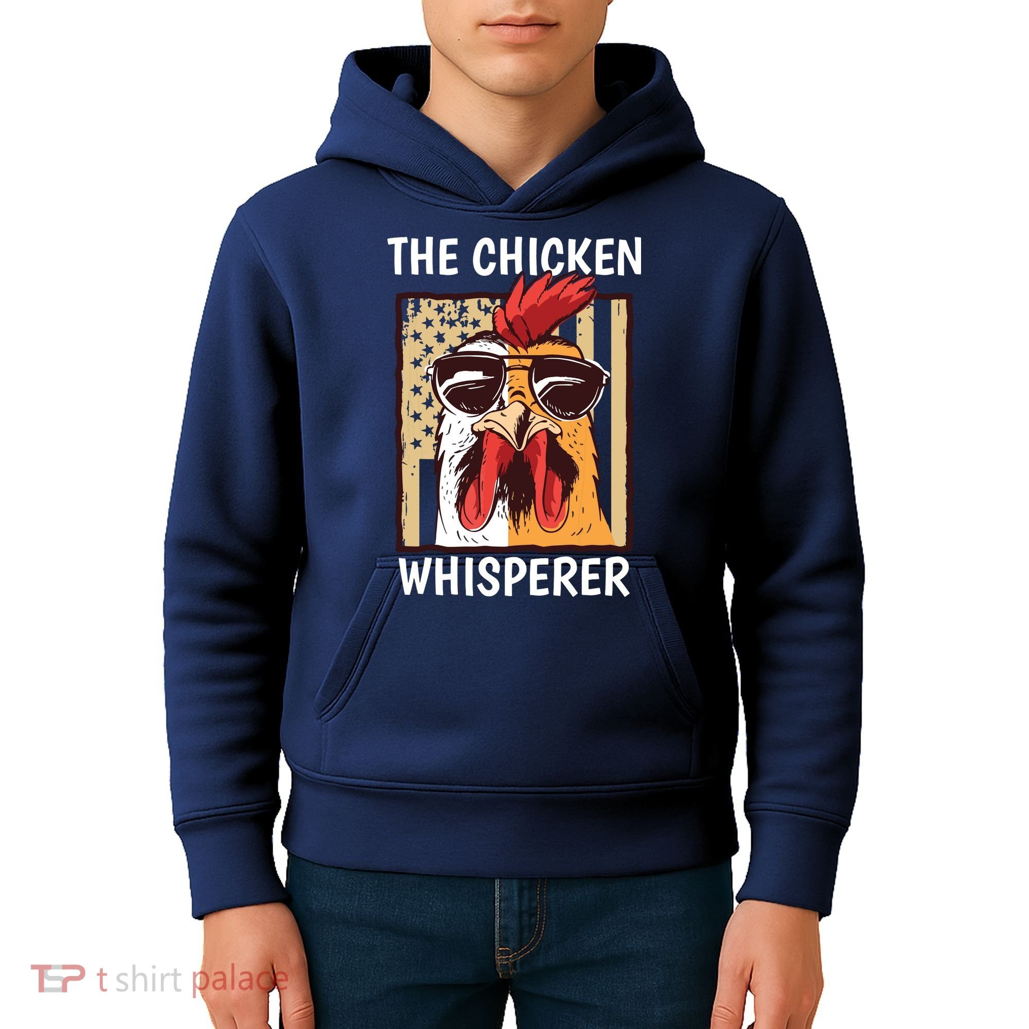 The Chicken Whisperer Farmer Chicken Kids Hoodie